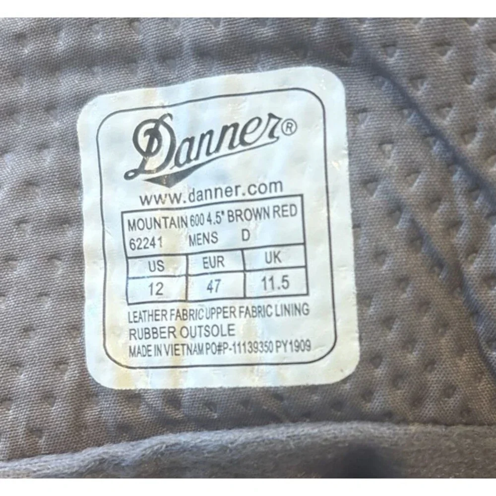Danner Hiking Boots Mountain 600 4.5